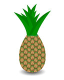 pineapple with green leaf