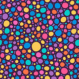 Abstract Colorful Hand Sketched Circles Seamless Background Pattern