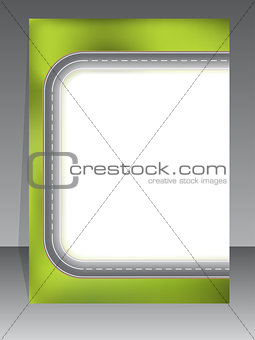 Abstract brochure with two lane road
