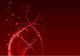 Abstract background for Valentines day. Red heart symbol of love