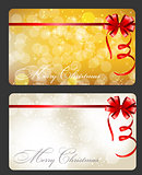 Set of cards with Christmas BALLS, stars and snowflakes, illustration.