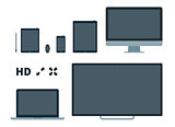 Screens flat vector illustration