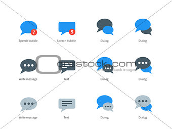 Speech bubble icons on white background