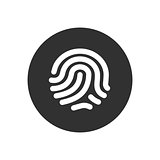 Fingerprint identification system. ID touching secure