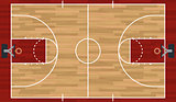 Realistic Basketball Court Illustration