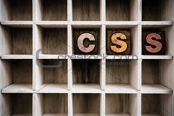 CSS Concept Wooden Letterpress Type in Draw