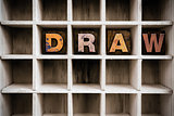 Draw Concept Wooden Letterpress Type in Draw