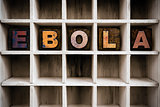 Ebola Concept Wooden Letterpress Type in Draw