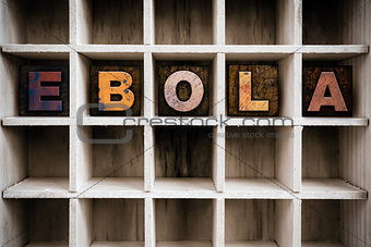 Ebola Concept Wooden Letterpress Type in Draw
