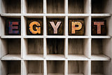 EGYPT Concept Wooden Letterpress Type in Draw