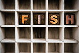 Fish Concept Wooden Letterpress Type in Draw
