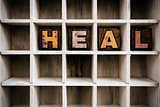 Heal Concept Wooden Letterpress Type in Draw