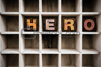 Hero Concept Wooden Letterpress Type in Draw