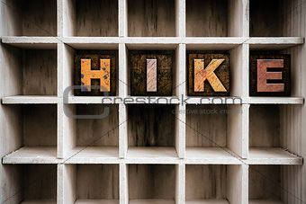 Hike Concept Wooden Letterpress Type in Draw