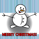 Christmas postcard with a Snowman