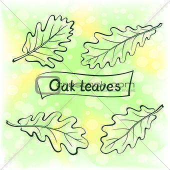 Oak Leaves, Pictogram Set