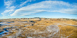 aerial panorama of Colorado foothills