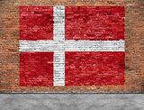Flag of Denmark and foreground