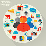 Vector illustration of social networking concept