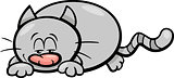 sleepy cat cartoon character