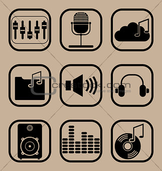 Music icons set
