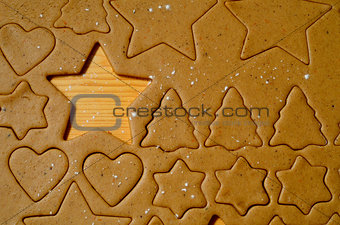 Baking ingredients for Christmas cookies