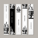 Banners template, coffee cup design