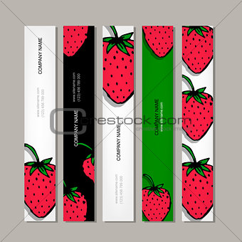Banners template, strawberry design