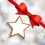 Christmas star label background 