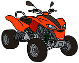 Red all terrain vehicle
