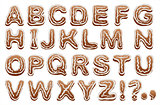 Gingerbread alphabet. Baking letters