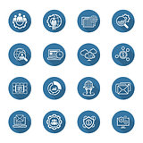 Flat Design Business Icons Set.