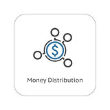 Money Distribution Icon. Flat Design.