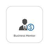 Mentor Icon. Business Concept. Flat Design.