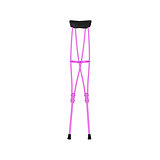 Retro crutches in pink design