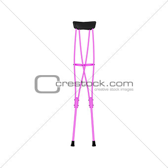 Retro crutches in pink design