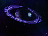 Purple ring planet