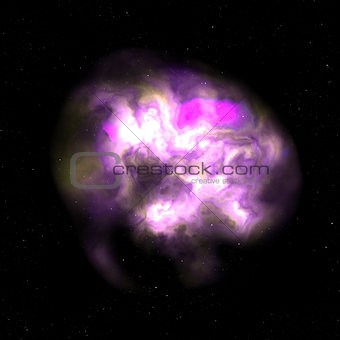 Purple space clouds