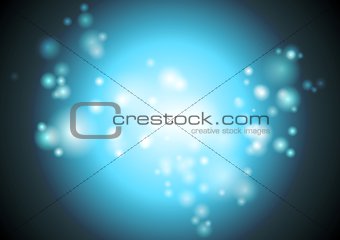 Bright blue abstract shiny lights background