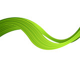 Green striped abstract wave