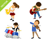 Four young musicians