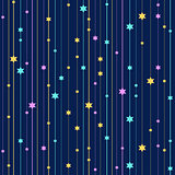 Seamless vector background with colorful stars