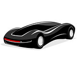 Black futuristic car