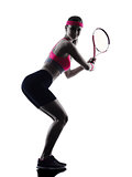 woman tennis player silhouette