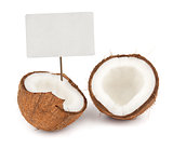 Coconut with price tag