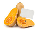 Butternut squash with price tag