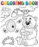Coloring book bear theme 1