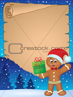 Gingerbread man theme parchment 1