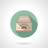 Fundraising for animal shelter flat vector icon