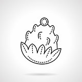 Flat line style pine cone vector icon